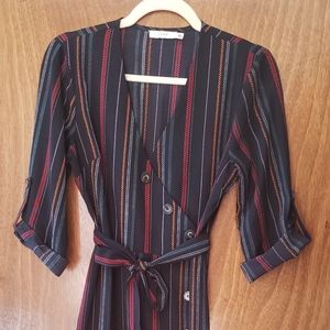 Lush Midi Dress with stripes